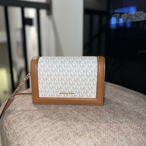 Michael Kors Brown and White Women's Bag